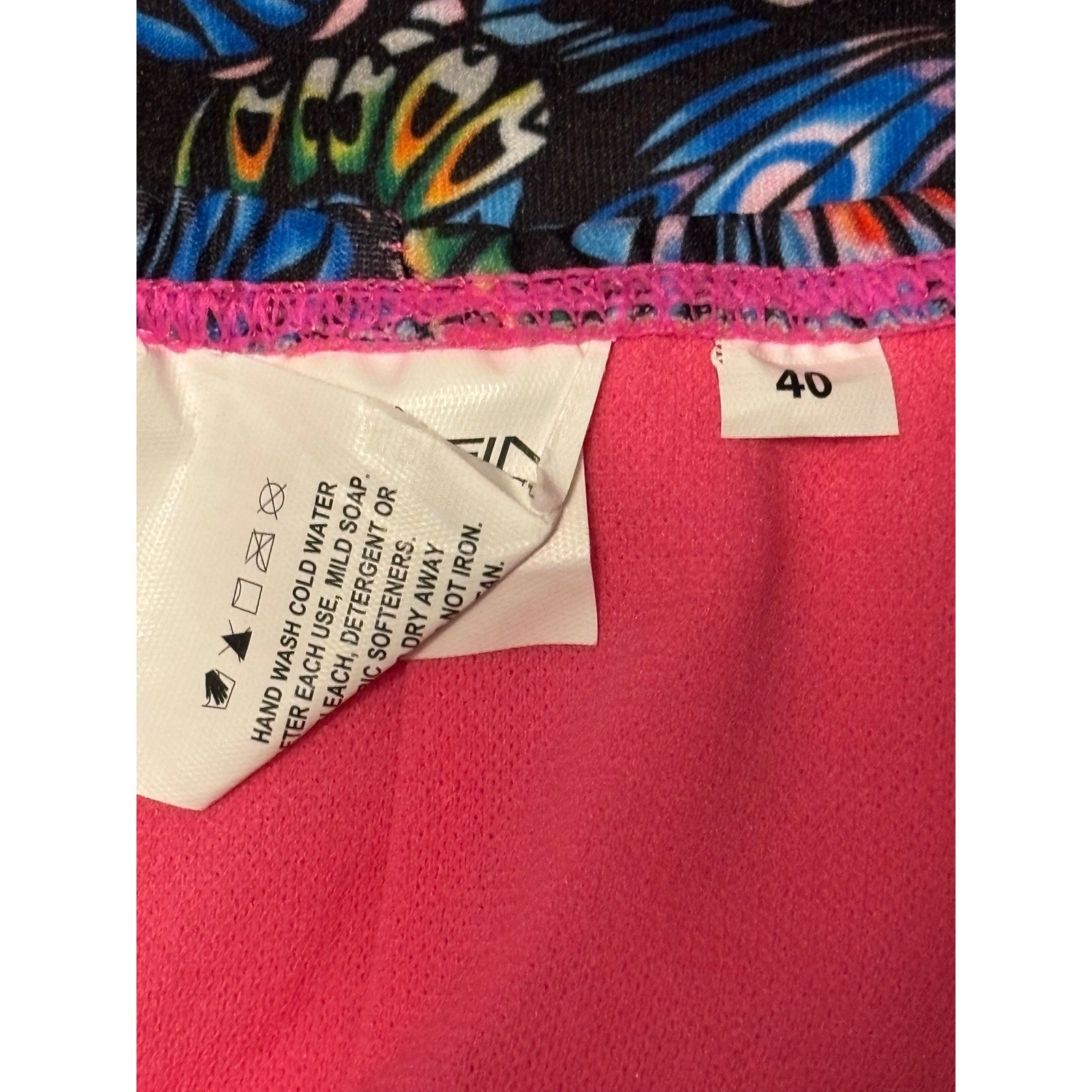 Dolfin Uglies Butterfly Print One Piece Swimsuit Multicolor Training Size 40
