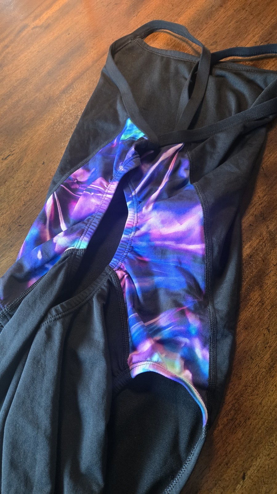 Nike HydraStrong Spiderback One Piece Swimsuit Black Womens Sz 12