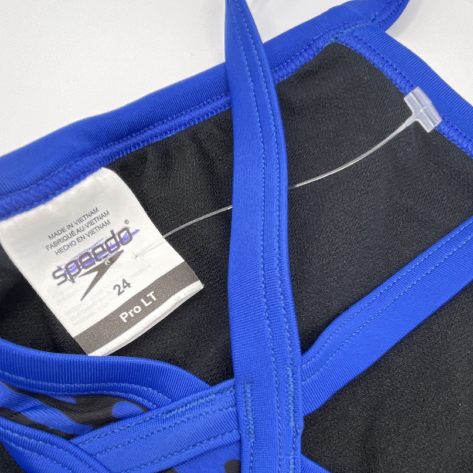 NEW Speedo Pro LT Women’s Competitive Swim One Piece Swimsuit Blue Black Size 24