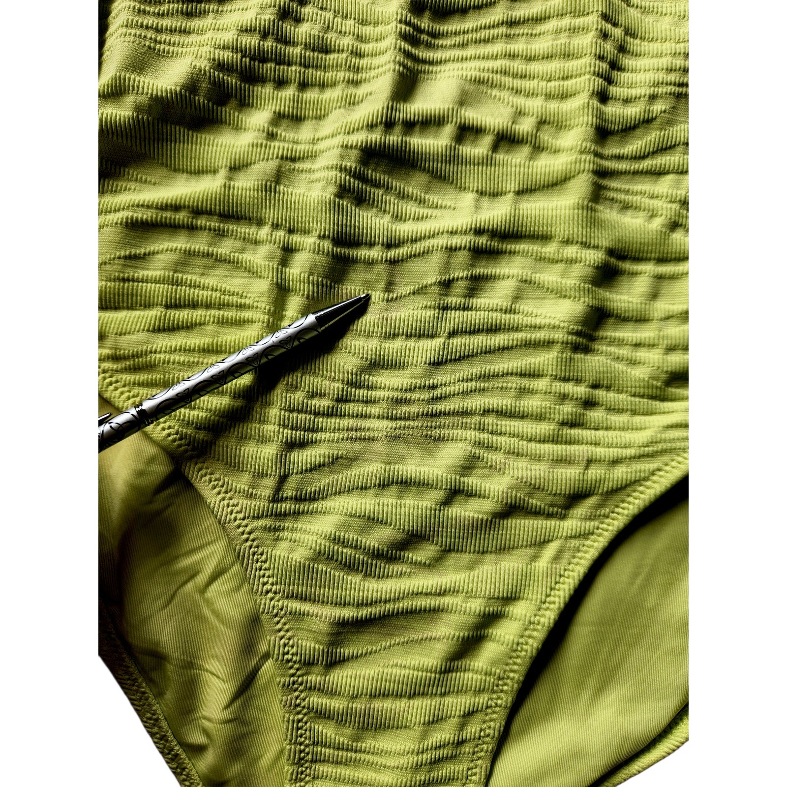 Aerie Real Good Lime Textured Halter One Piece Swimsuit M NWT