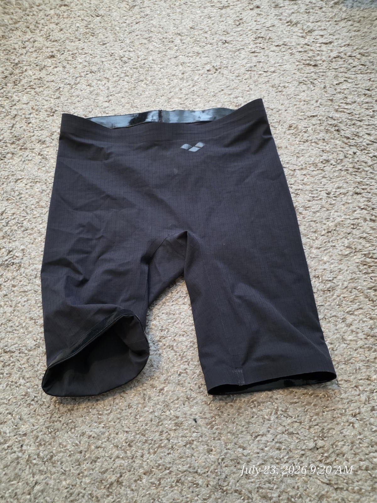Arena Carbon Duo BOTTOM Only Gray Tech Suit Swimsuit Kneeskin Size 28