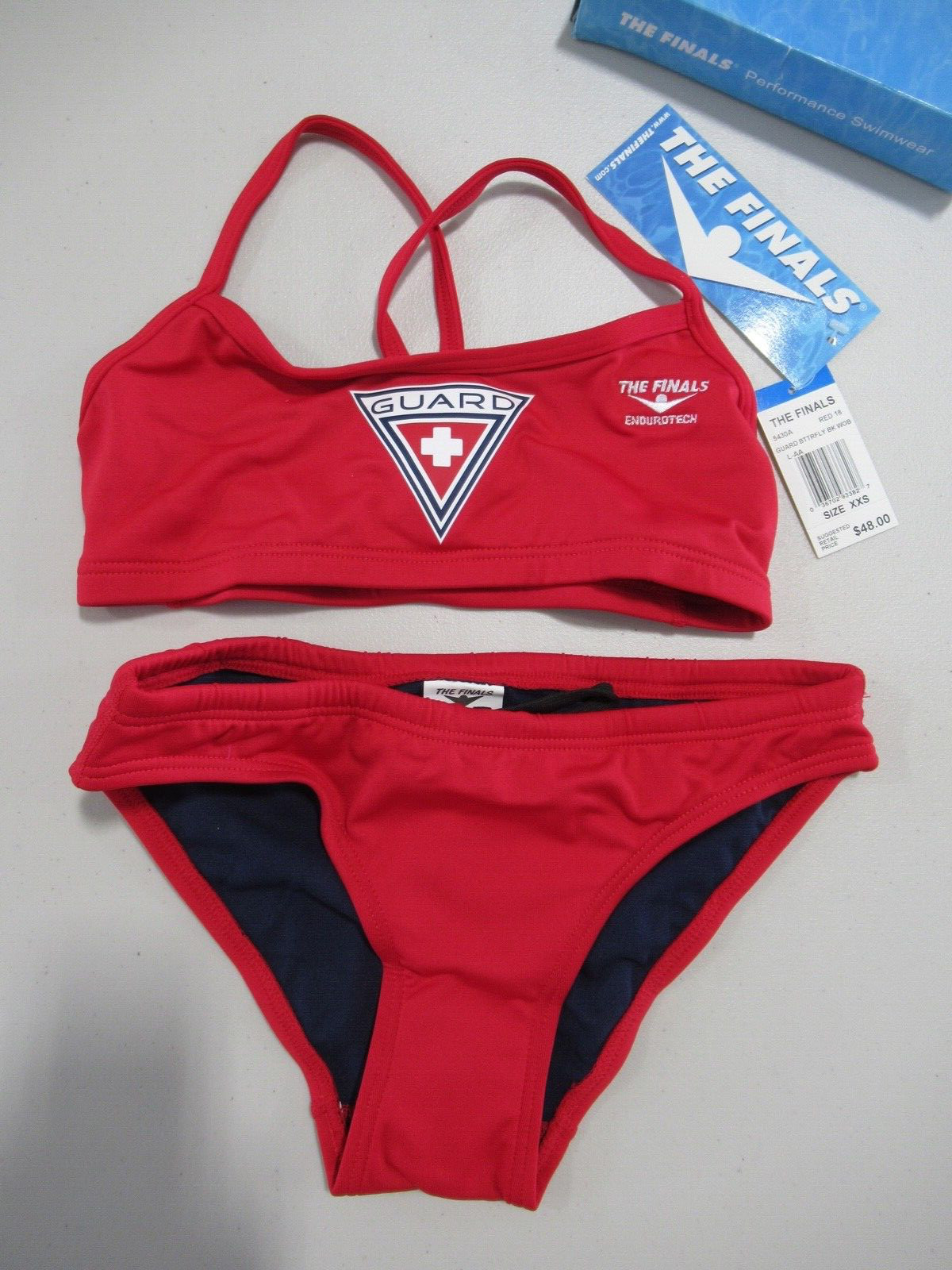 TYR The Finals GUARD BTTRFLY Foil Size XXS Red *NWT*
