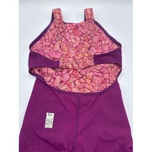 BLUESEVENTY NeroTX Swimsuit Purple Technical Racing Kneeskin Swim Size W20