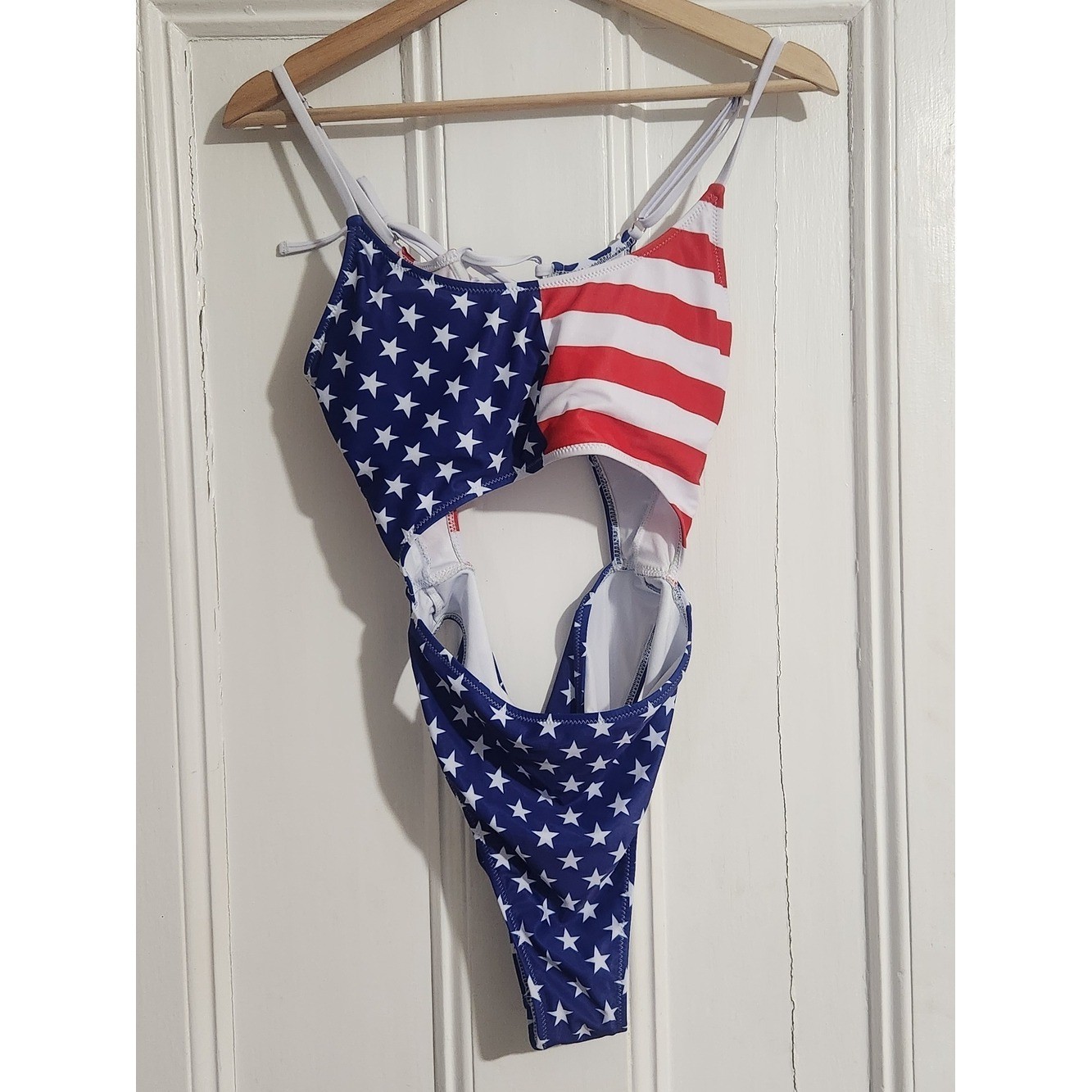 American Flag One-Piece Swimsuit – Red, White & Blue