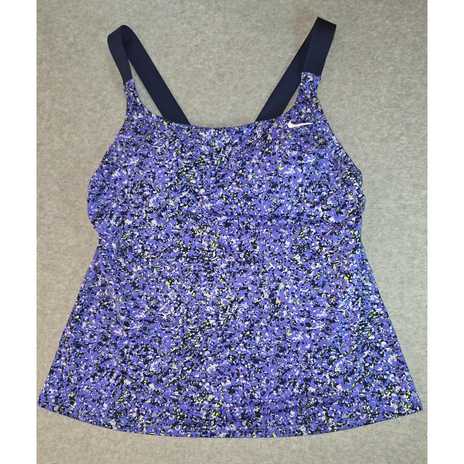 Nike Women’s Purple Floral Print Swim Tank Top with Crossback Straps Size M
