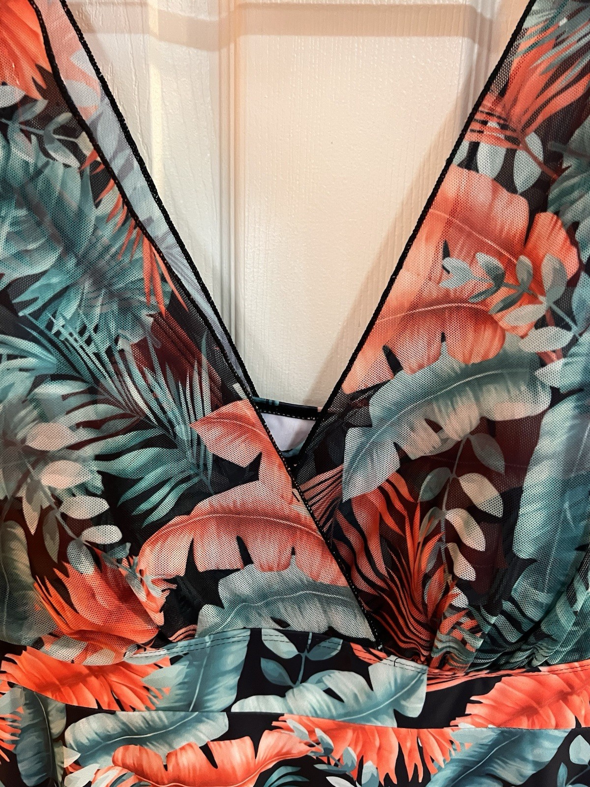 Tropical Swim dress/sundress 4X Flutter Sleeve Flounce “Curve” fit No Bottoms