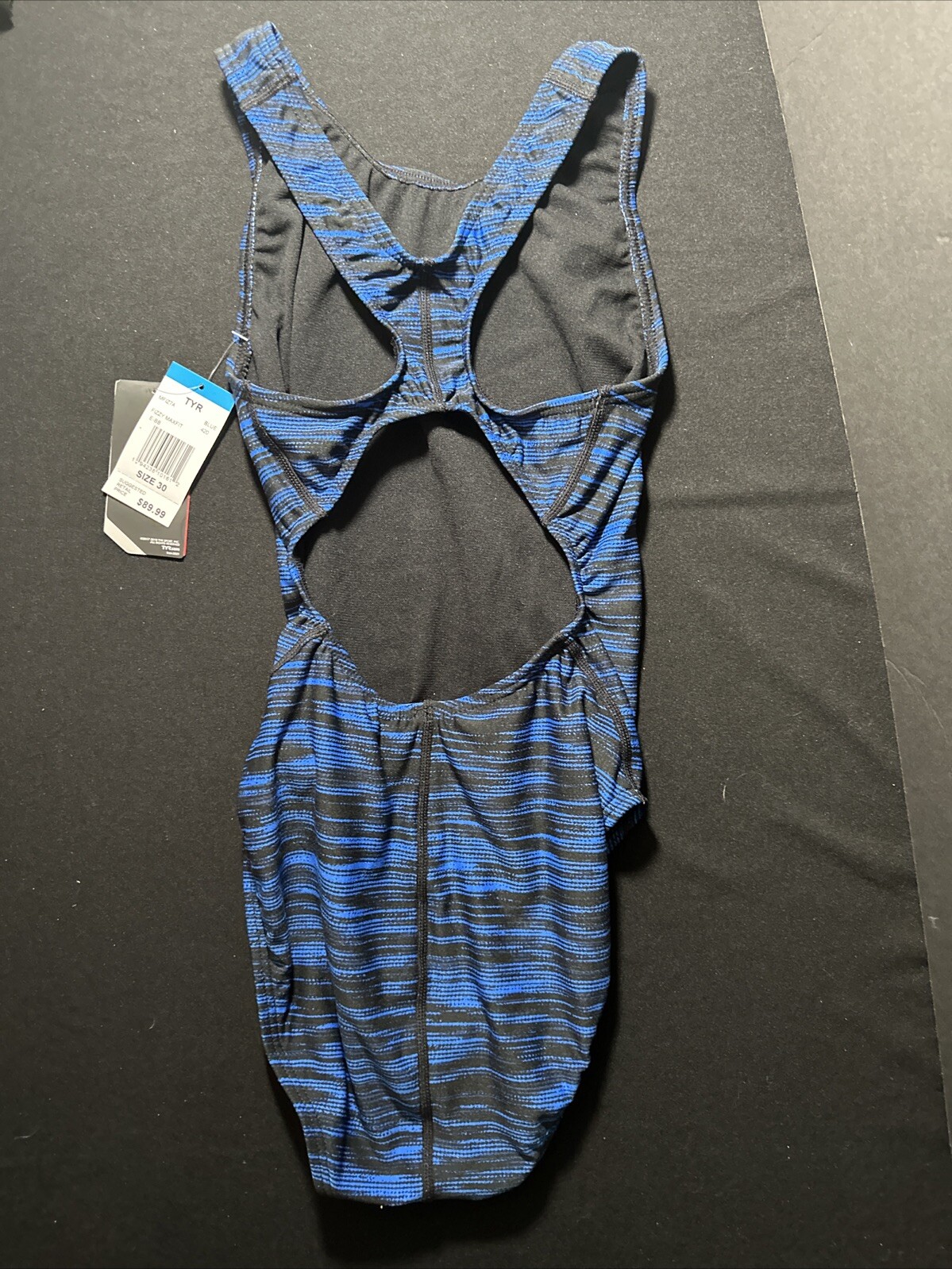 NEW TYR Women’s Fizzy Maxfit Swimsuit – 2023 300+ Blue Black