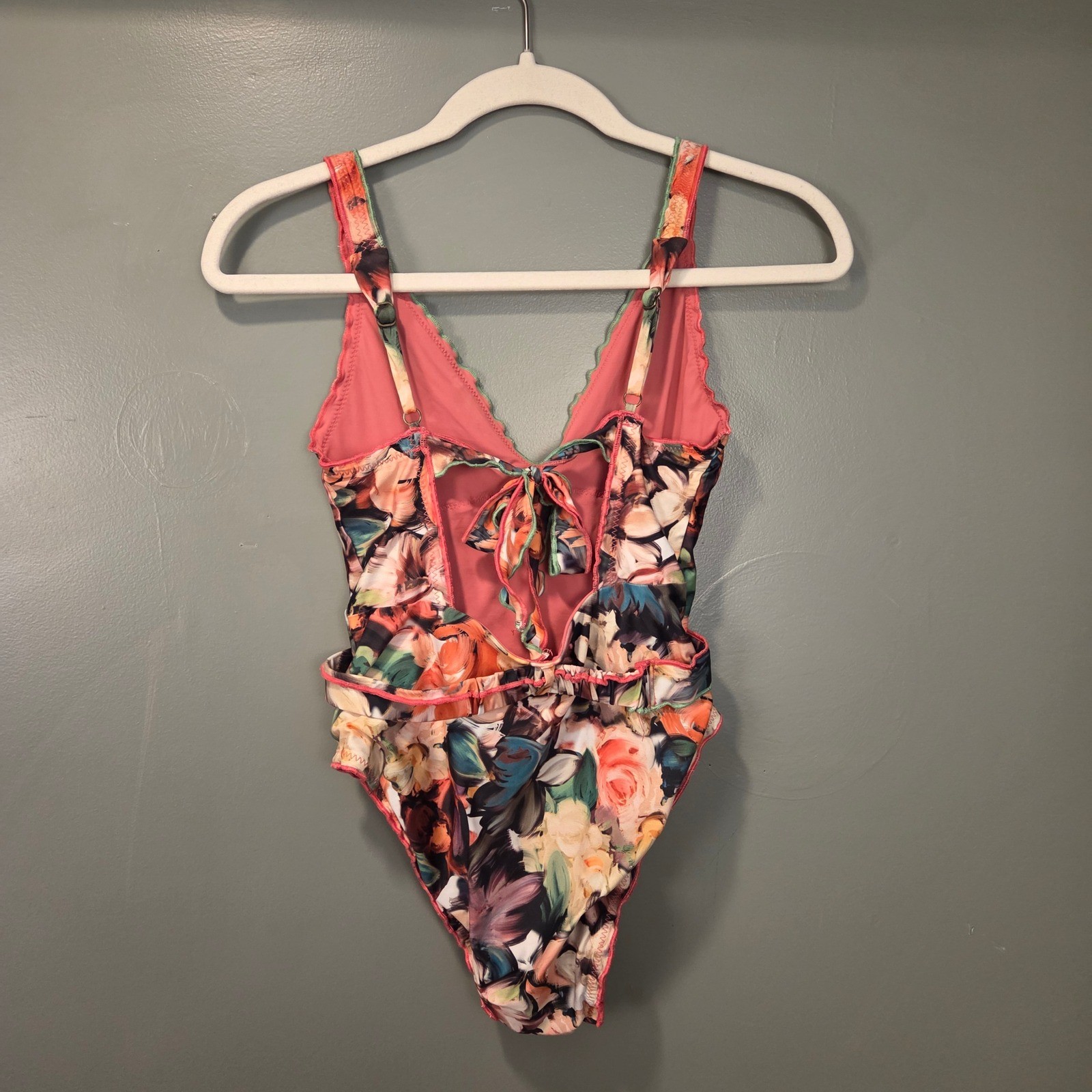 Becca Women’s One Piece Swimsuit Impressionist Floral Print, Size S, Multi