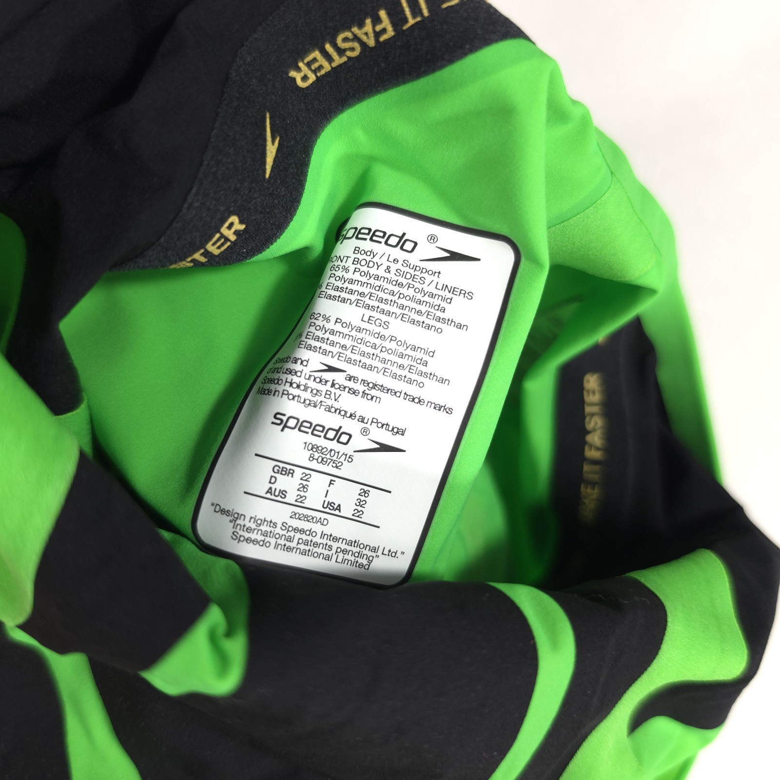 NWT Speedo Womens Fastskin LZR Racer X Kneeskin Open Back Compression Size: 22