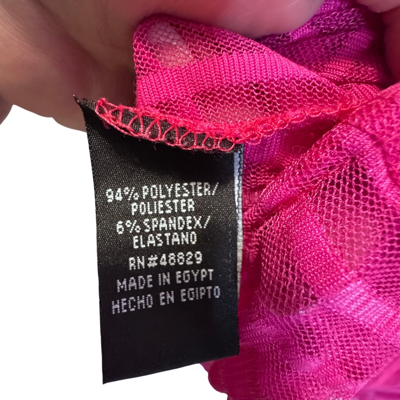 Love Hot Pink Mesh Sheer Shirt Swim Coverup Top Plus 2X