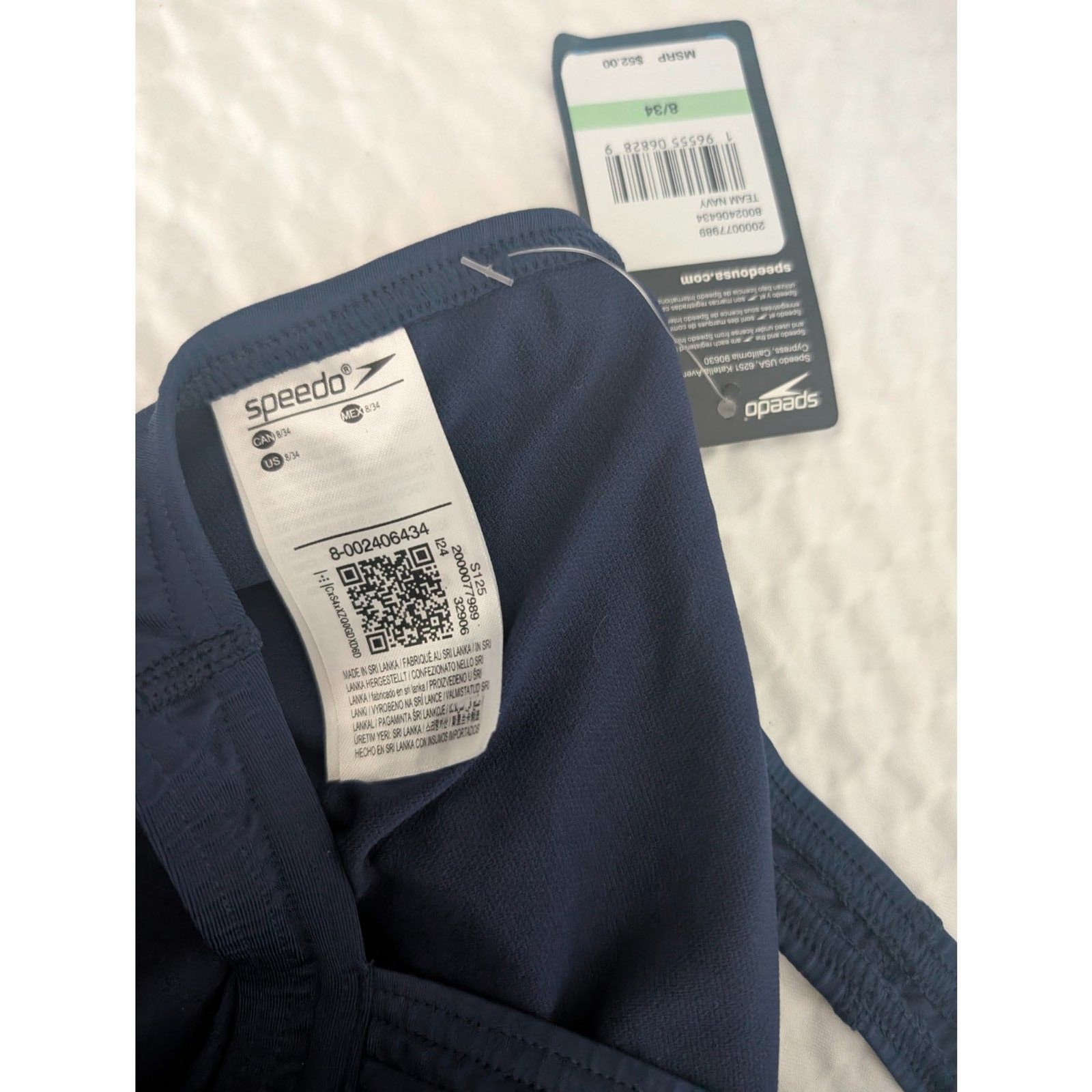 Women’s Speedo One Piece Swimsuit Navy Size 8/34