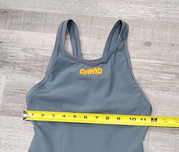 Arena Powerskin Women’s Open Back Tech Suit Gray/Orange Size 28 Racing