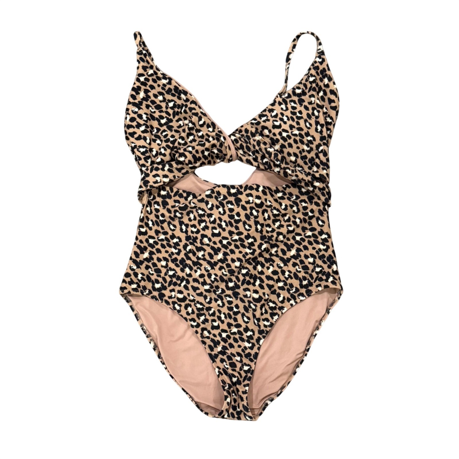 Aerie Leopard Full Coverage One Piece Swimsuit Size M