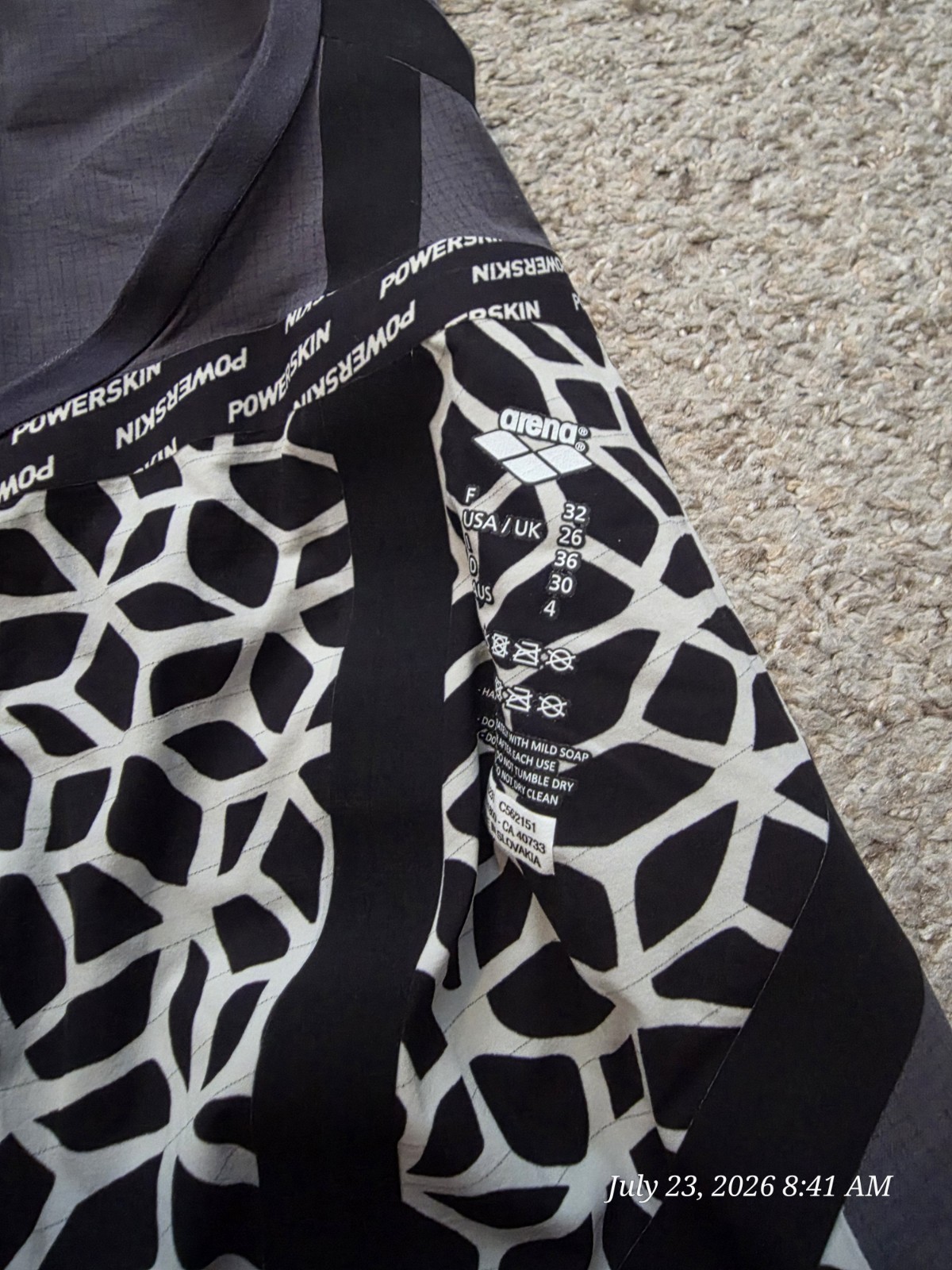 Arena Powerskin Women’s Competitive Kneeskin Swimsuit Size 26 Open Back