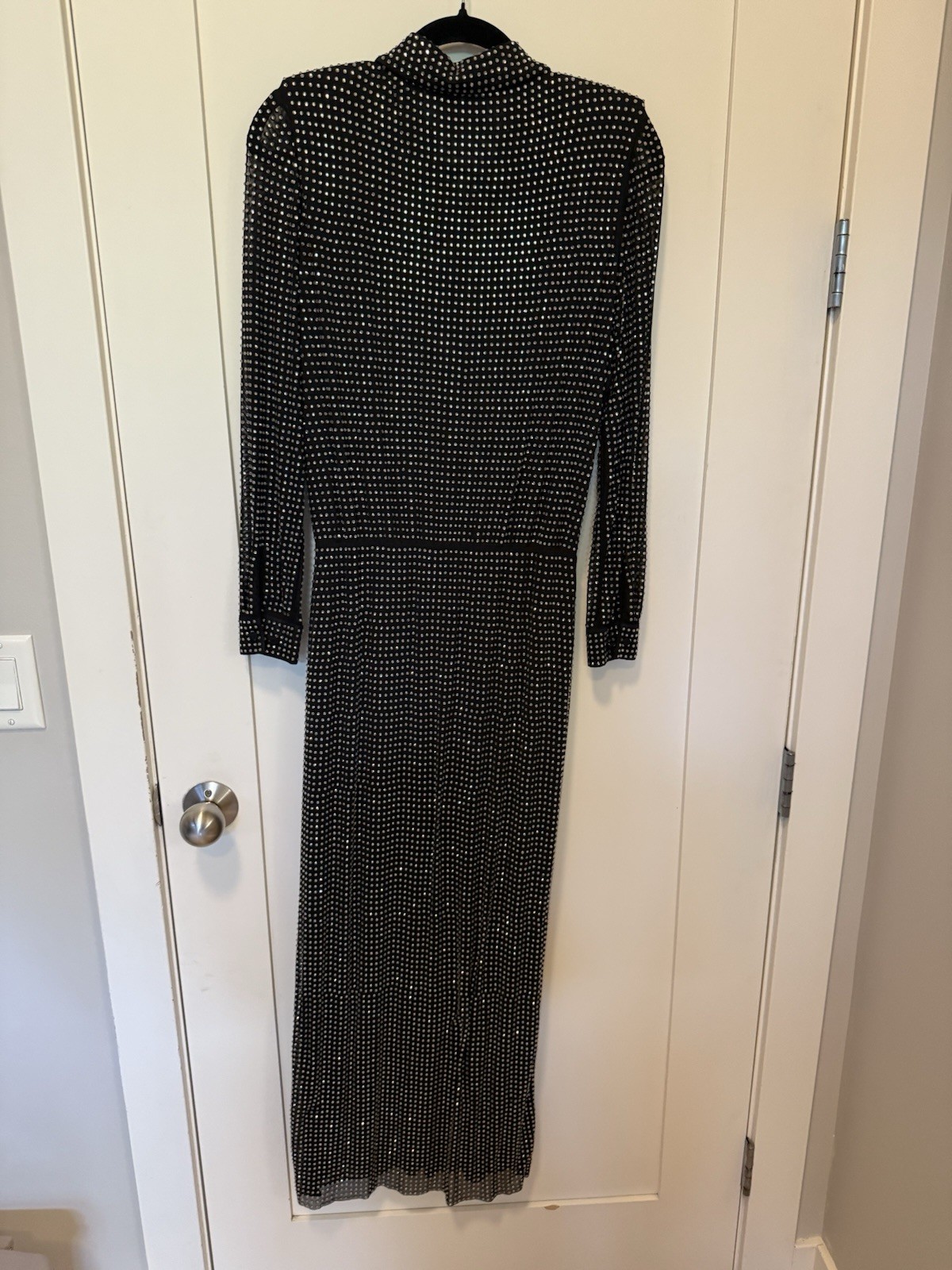 NWOT Self-Portrait Crystal-embellished mesh maxi dress UK 10/ US 6 $750