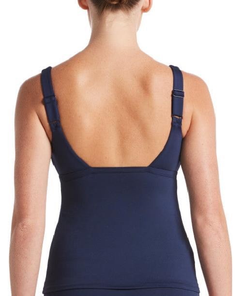 Nike Swim Women’s Essential Scoop Neck Tankini Top Midnight Navy SMALL NEW