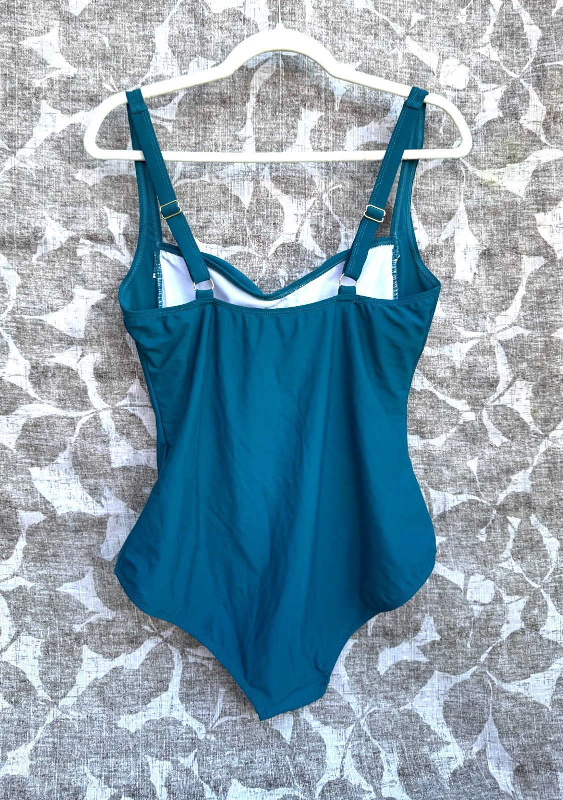 Beach Party Size 14 Women’s Teal blue One Piece Adjustable Strap Swimsuit