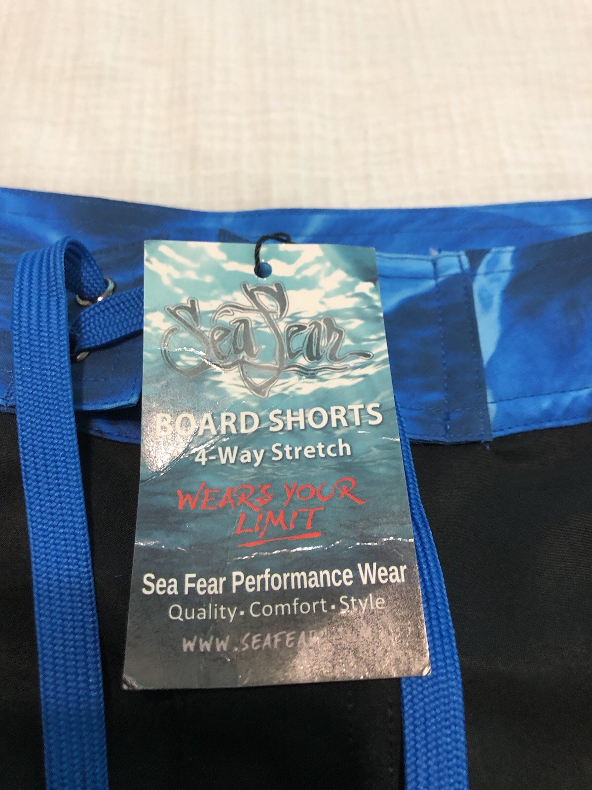 Sea Fear Ladies Women’s Board Shorts Swimwear Swimsuit Blue Swimming Nautical