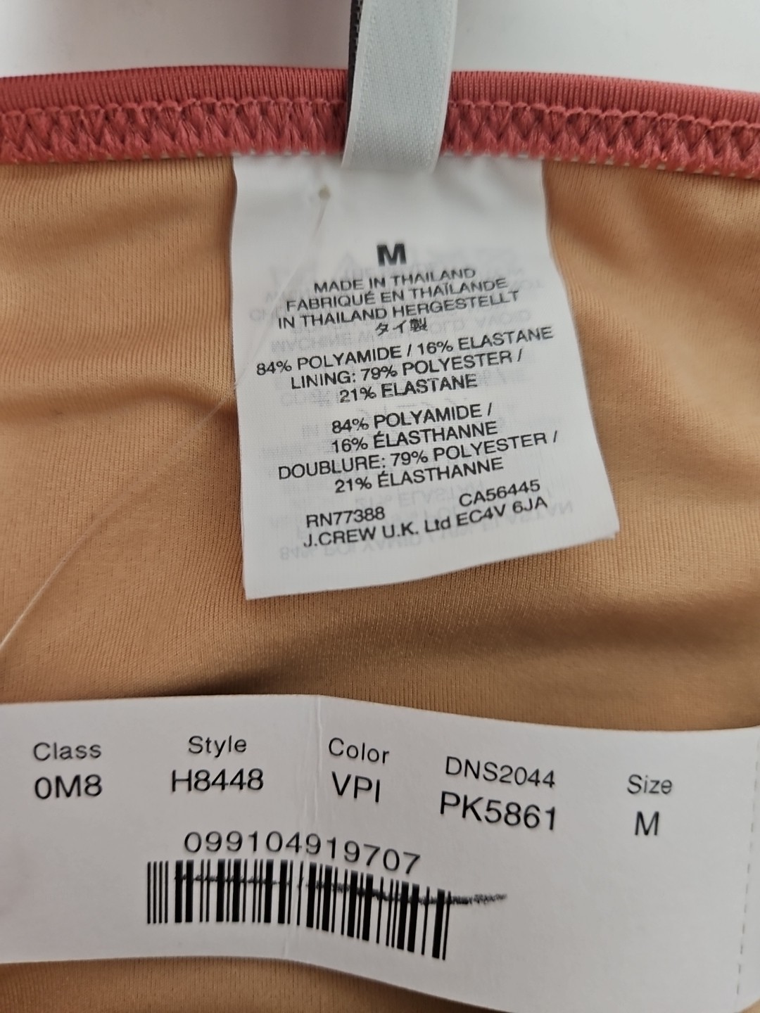 J. Crew Playa Bikini Bottom Womens Small Pink Cheeky Swimwear Minimal Coverage