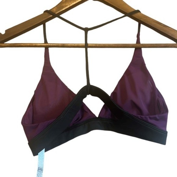 Victoria’s Secret Sport Purple Triangle Bikini Top M M Racerback Sporty