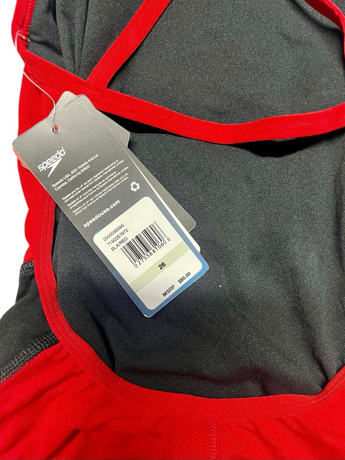 New With Tags Speedo Endurance+ Competition Racing Suit Womens 26 Crossback