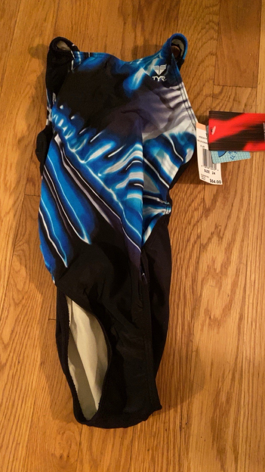 Size 24 TYR Blue & Black Competition One Piece