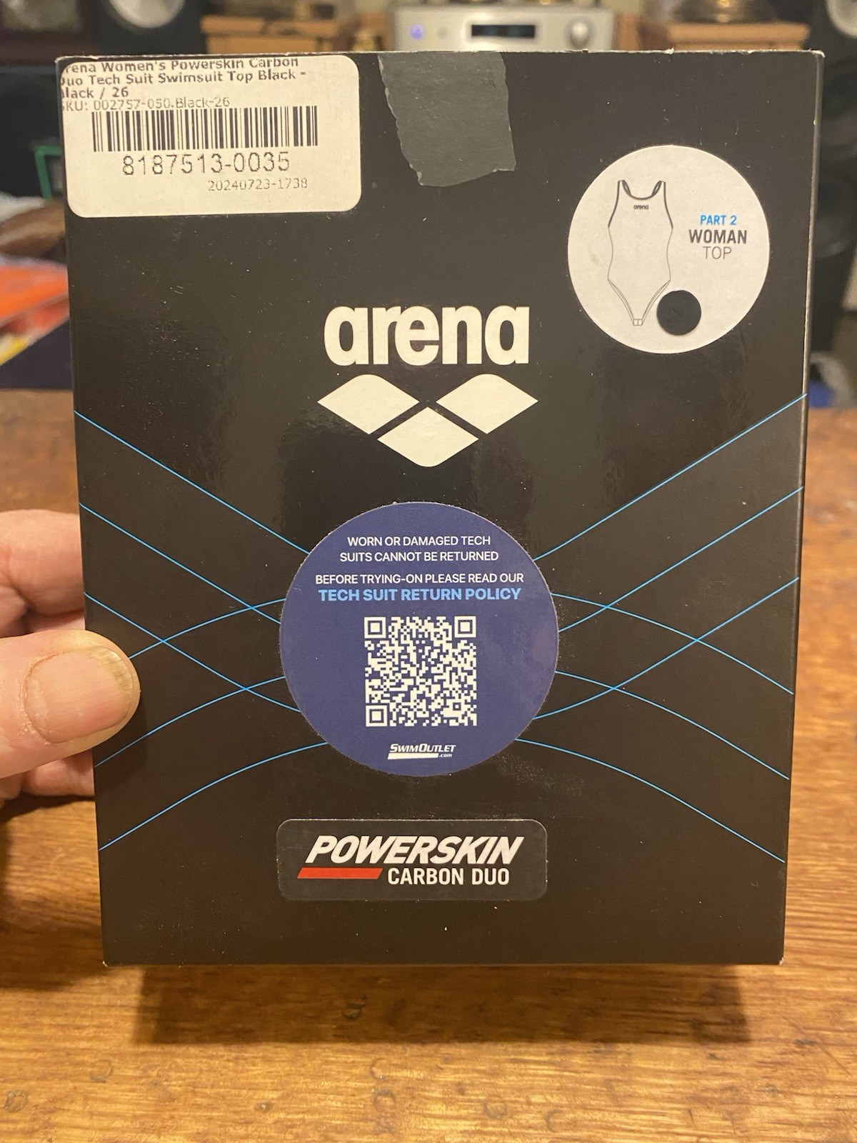 Arena Powerskin Carbon Duo Top NWT
