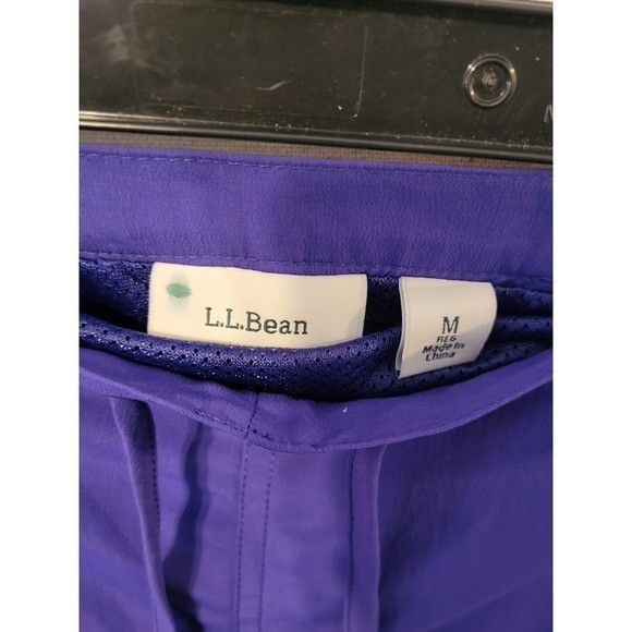 LL Bean Purple Supplex Nylon Board Shorts Womens Medium Mesh Lined Drawstring