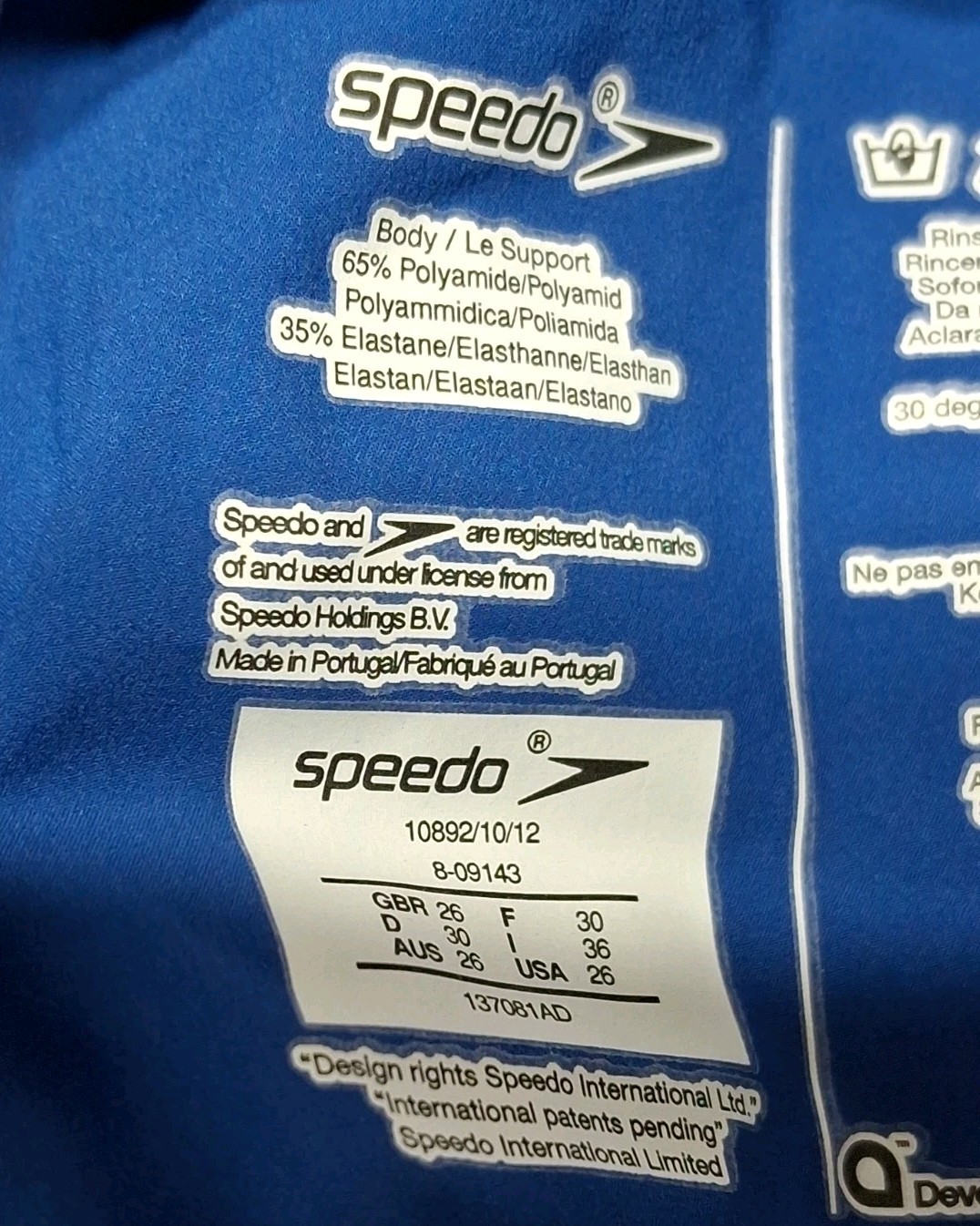 Speedo Fastskin LZR Racer Elite 2 Tech Suit 26 XS Blue Black Kneeskin Swim FINA