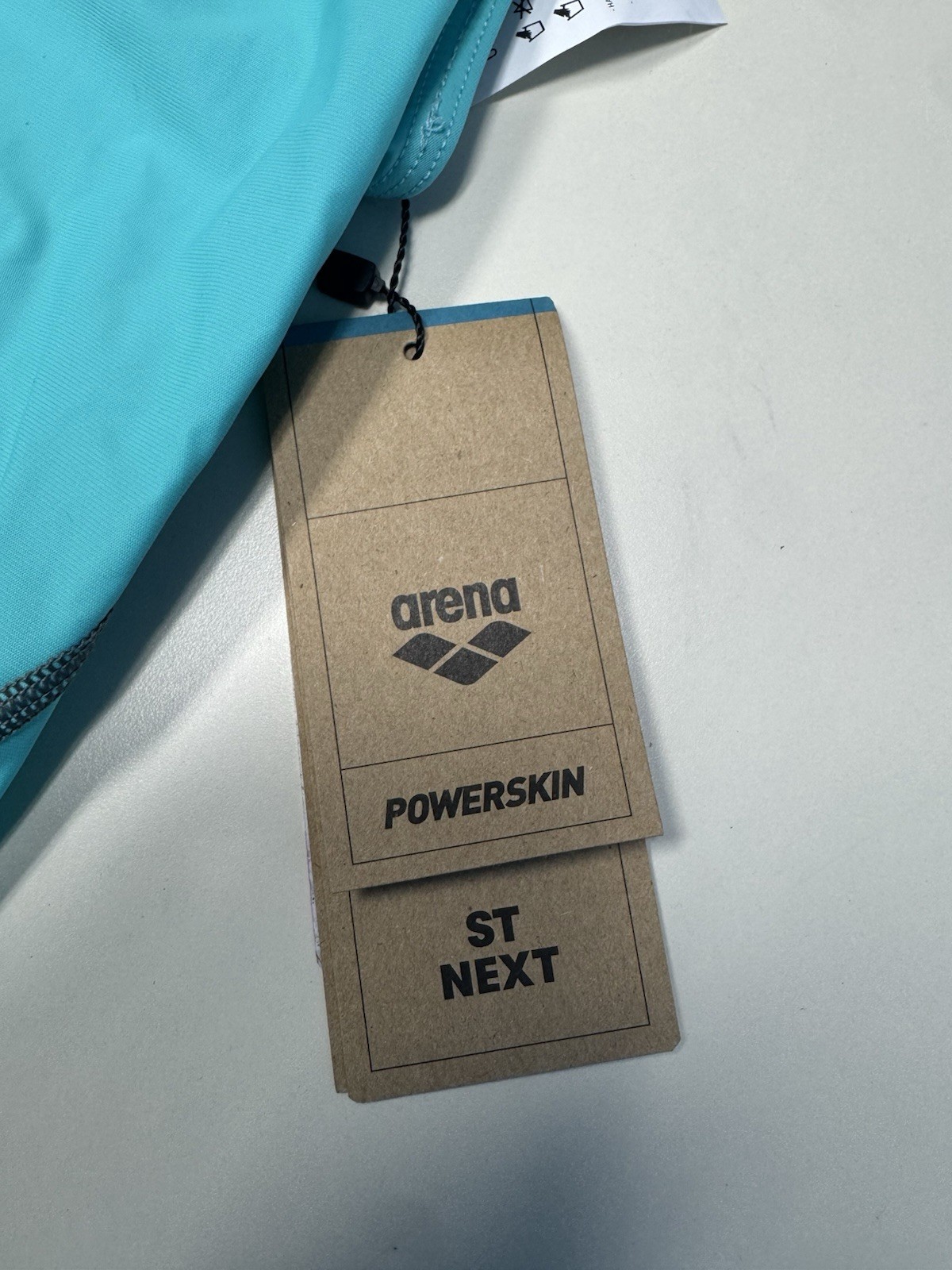 NWTArena Girls Junior Racing Suit Powerskin St Next Open Back Swim Aquamarine 22