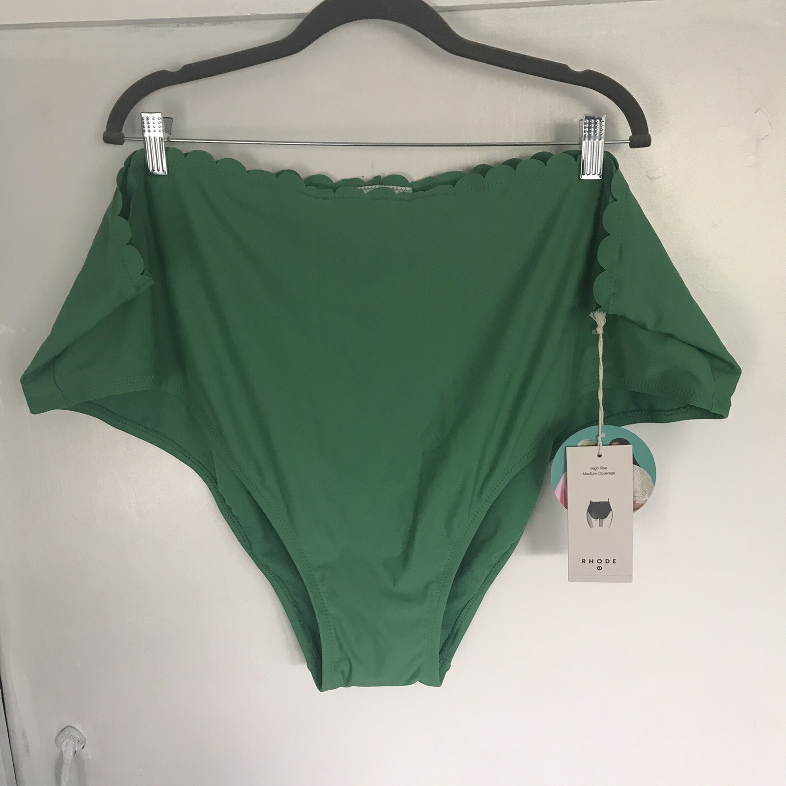 Rhode Women’s High Waisted Plus Size 4x Green Swim Bikini Bottom