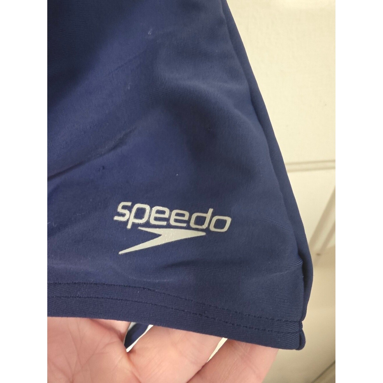 Speedo Navy Blue Cross-Back Athletic One-Piece