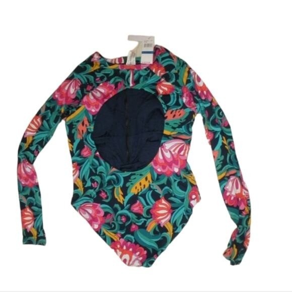 TRINA TURK INDIA GARDEN INDIA GARDEN PADDLE LONG SLEEVE SWIM SUIT LARGE New