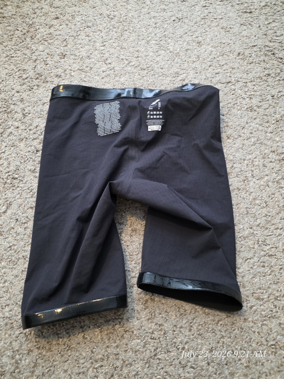 Arena Carbon Duo BOTTOM Only Gray Tech Suit Swimsuit Kneeskin Size 28