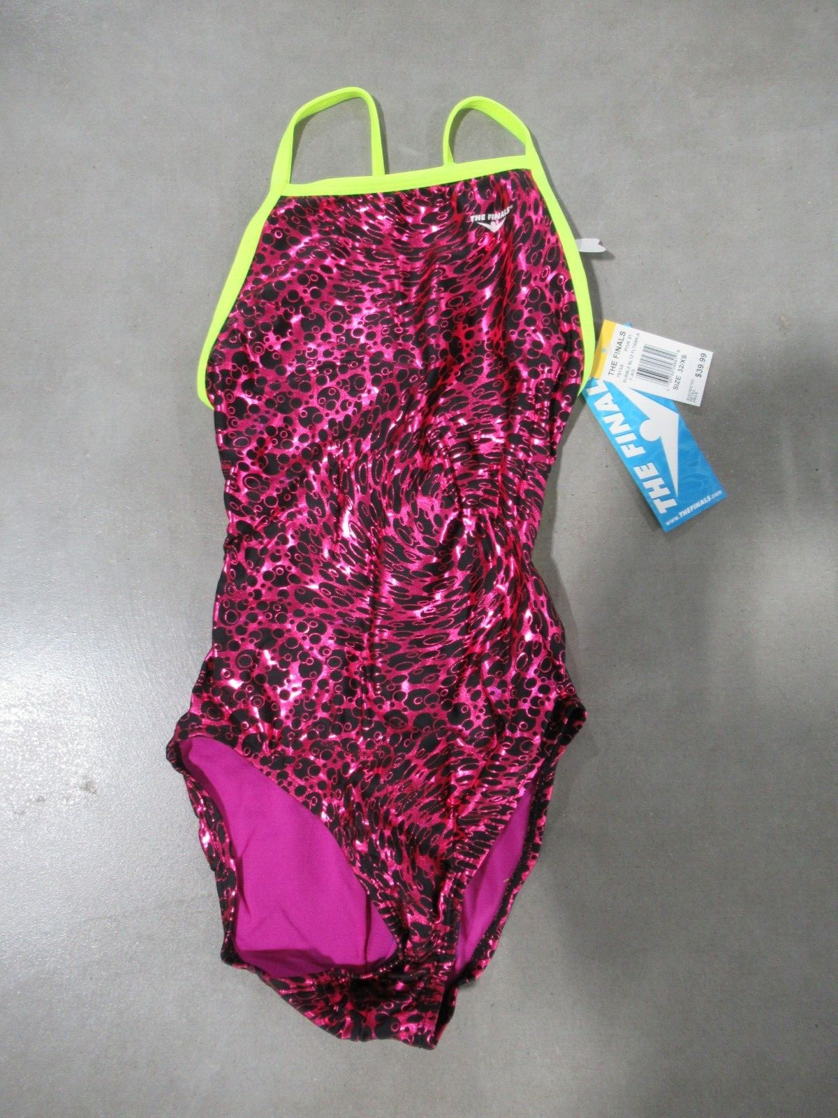 TYR The Finals Bubble Bltz Size 32/XS Pink *NWT*