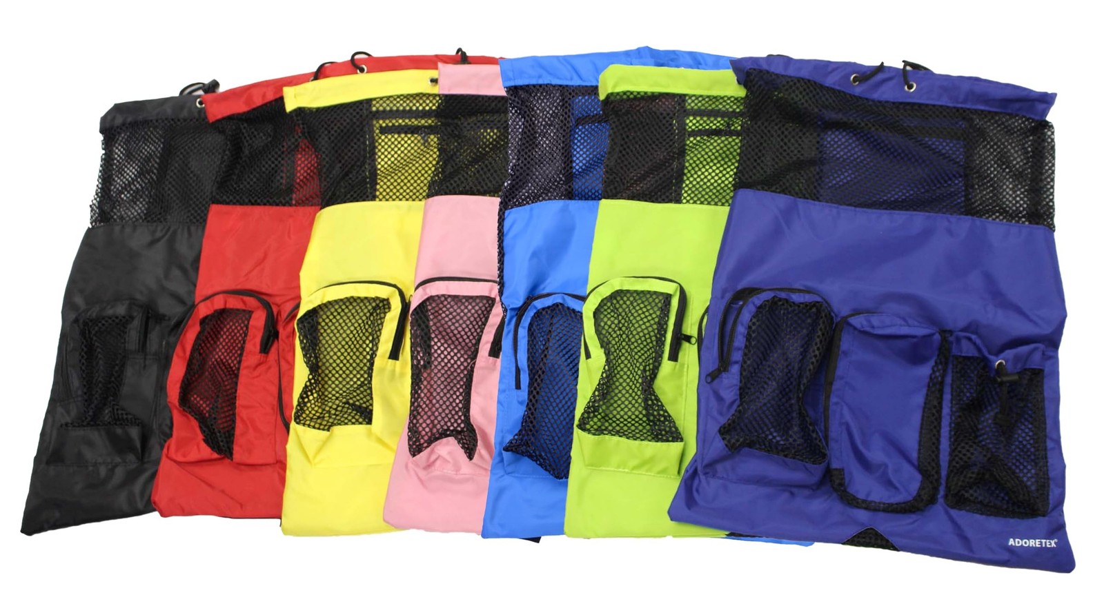 Adoretex Quick Dry Mesh Equipment Sport Drawstring Gym Swim Bag Green