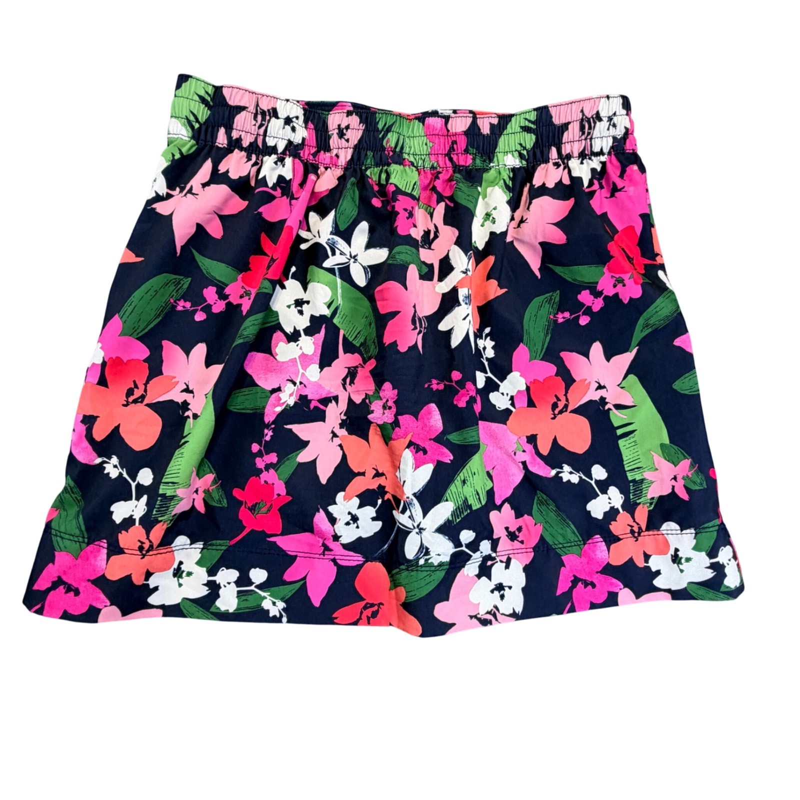 Speedo Womens Floral Swim Skort Navy Pink Tropical Print Size Small Athletic