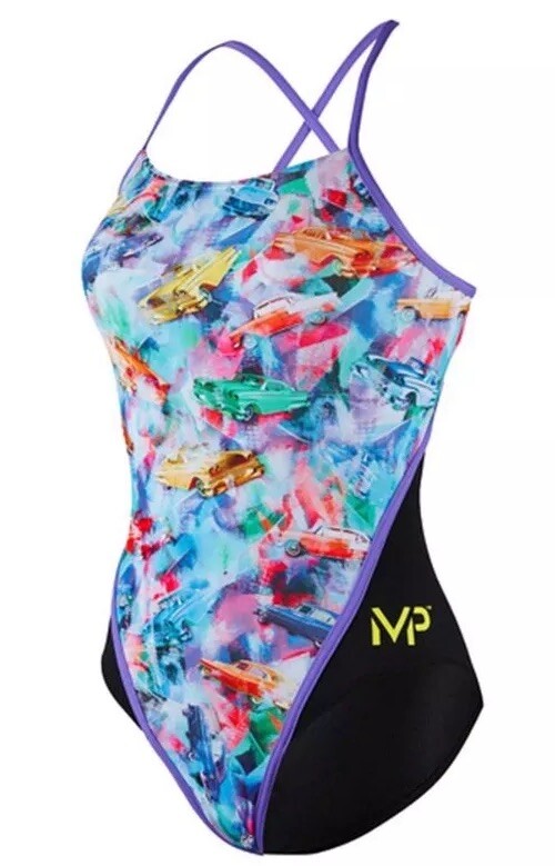Size 28 Michael Phelps Training Racing Swim Suit Aqua Infinity Tech! Women Cars