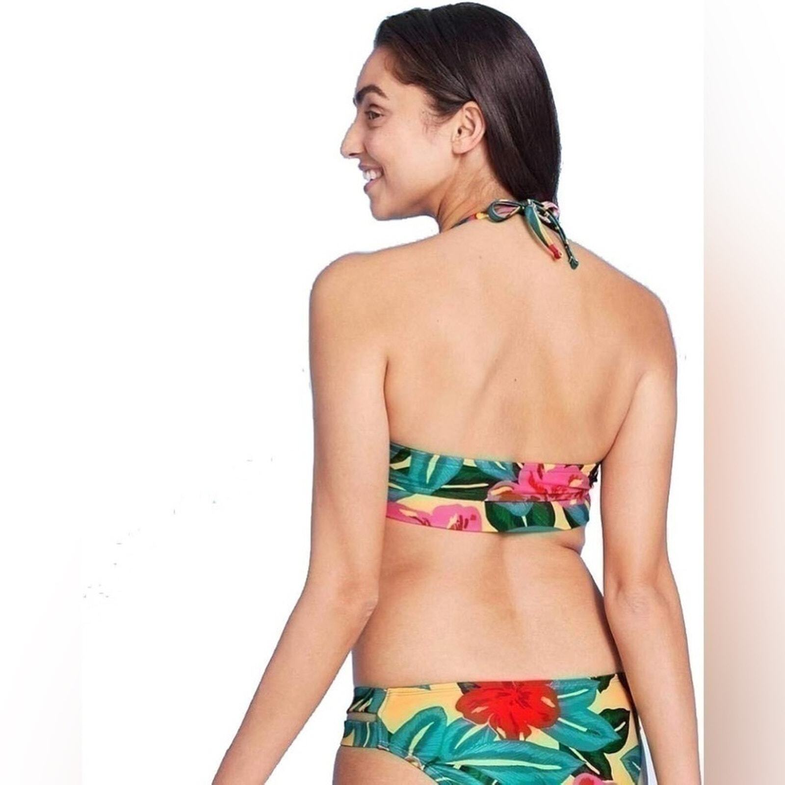 Kona Sol Tropical Floral Bathing Suit Set Size Large
