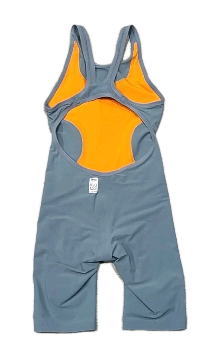 Arena Powerskin Women’s Open Back Tech Suit Gray/Orange Size 28 Racing
