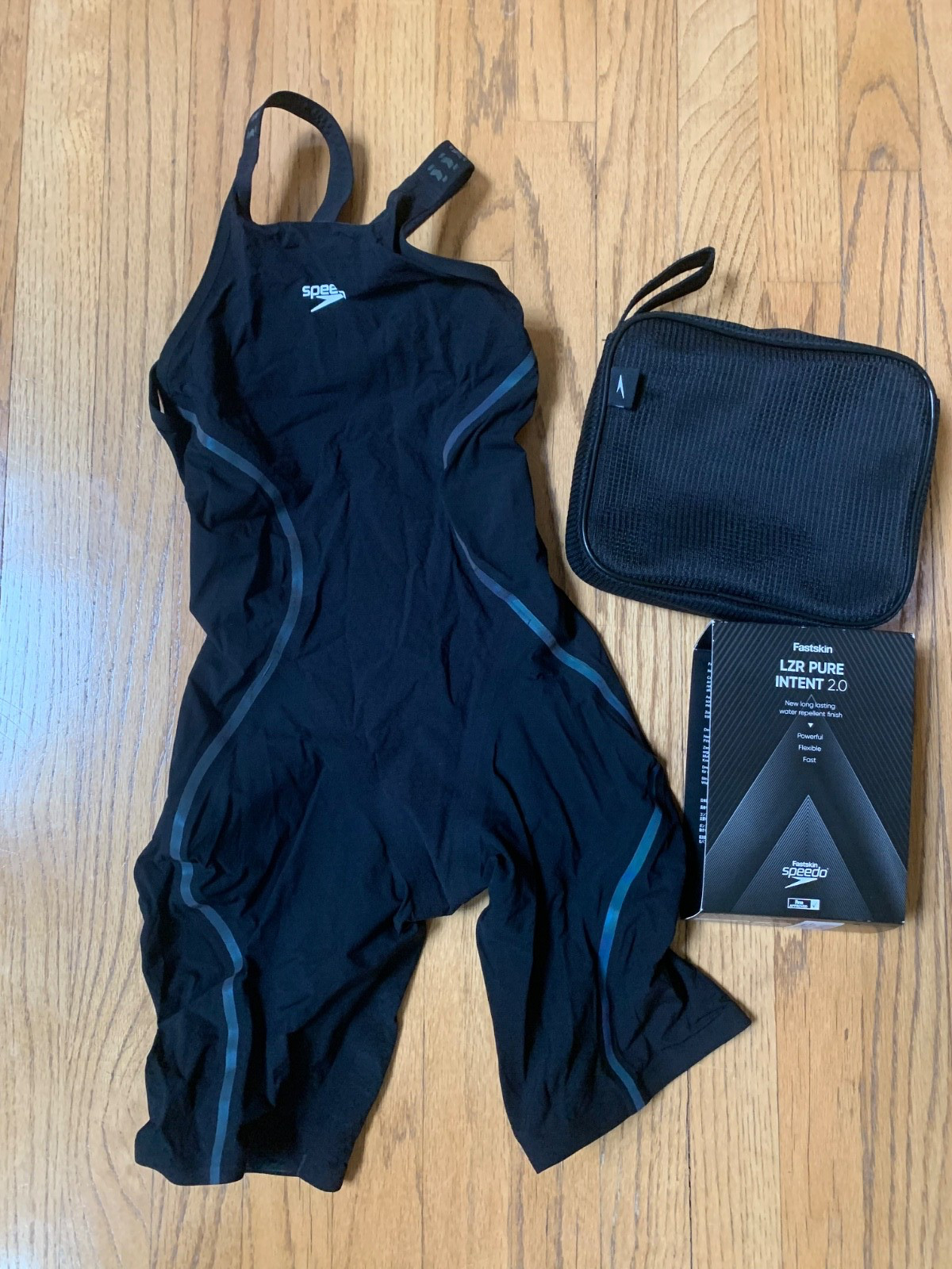 Speedo Fastskin LZR Pure Intent 2.0 Kneeskin Black/Blue Women’s Size 24