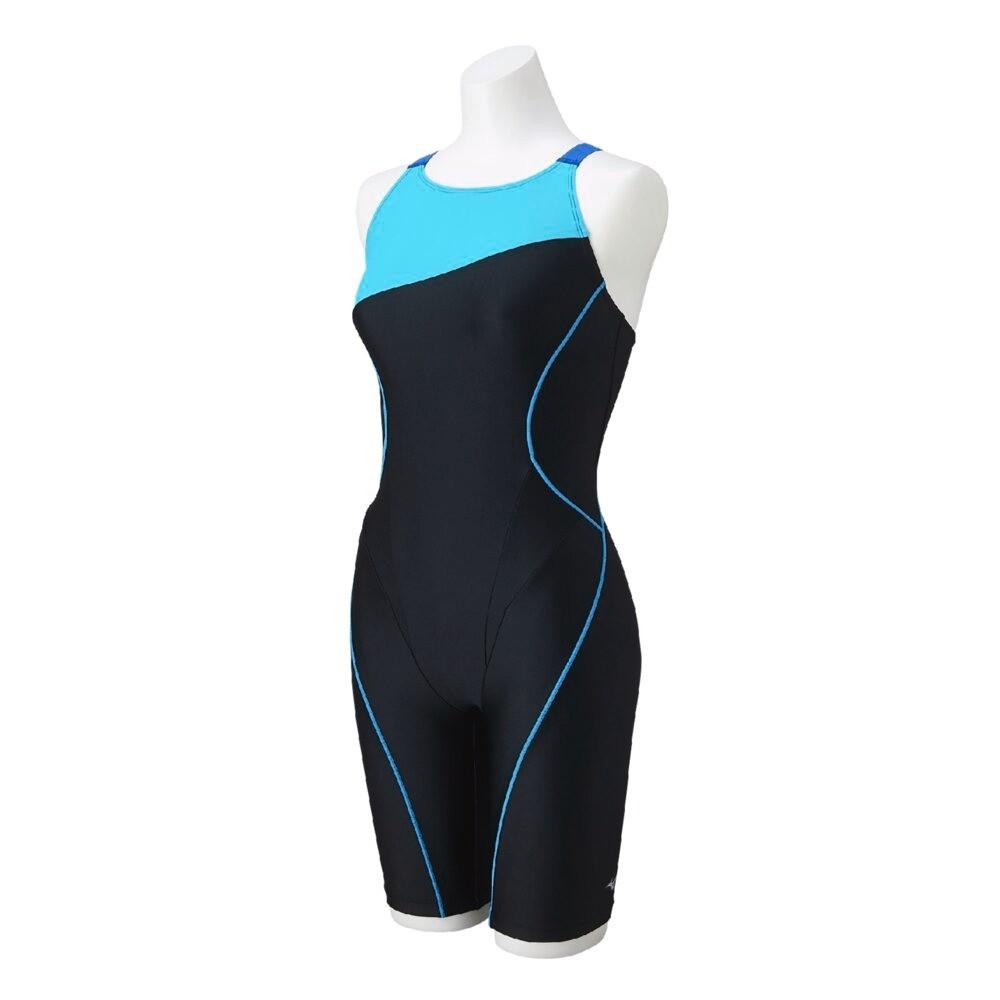 Mizuno Women’s Stroke ONE Swim Fitness All-in-One Suit N2JGC33192 Black/Blue