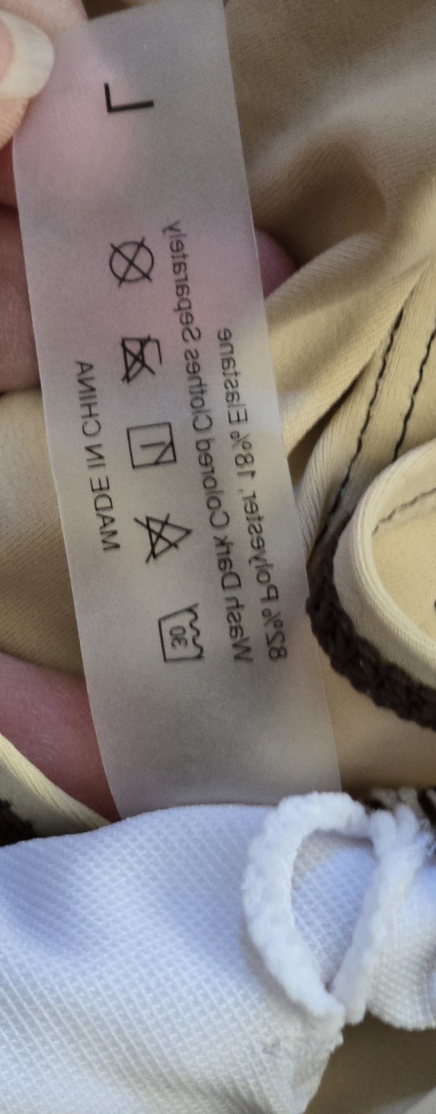 Women’s 2-pc Bathing Suit Never Worn In Brown, Cream,Tan-Lg China Fits About C38