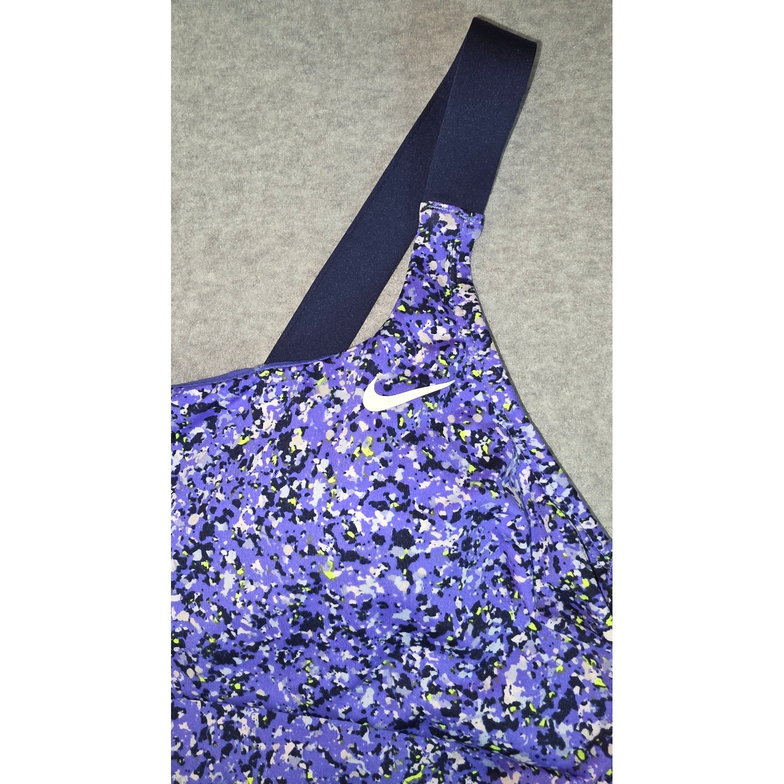Nike Women’s Purple Floral Print Swim Tank Top with Crossback Straps Size M
