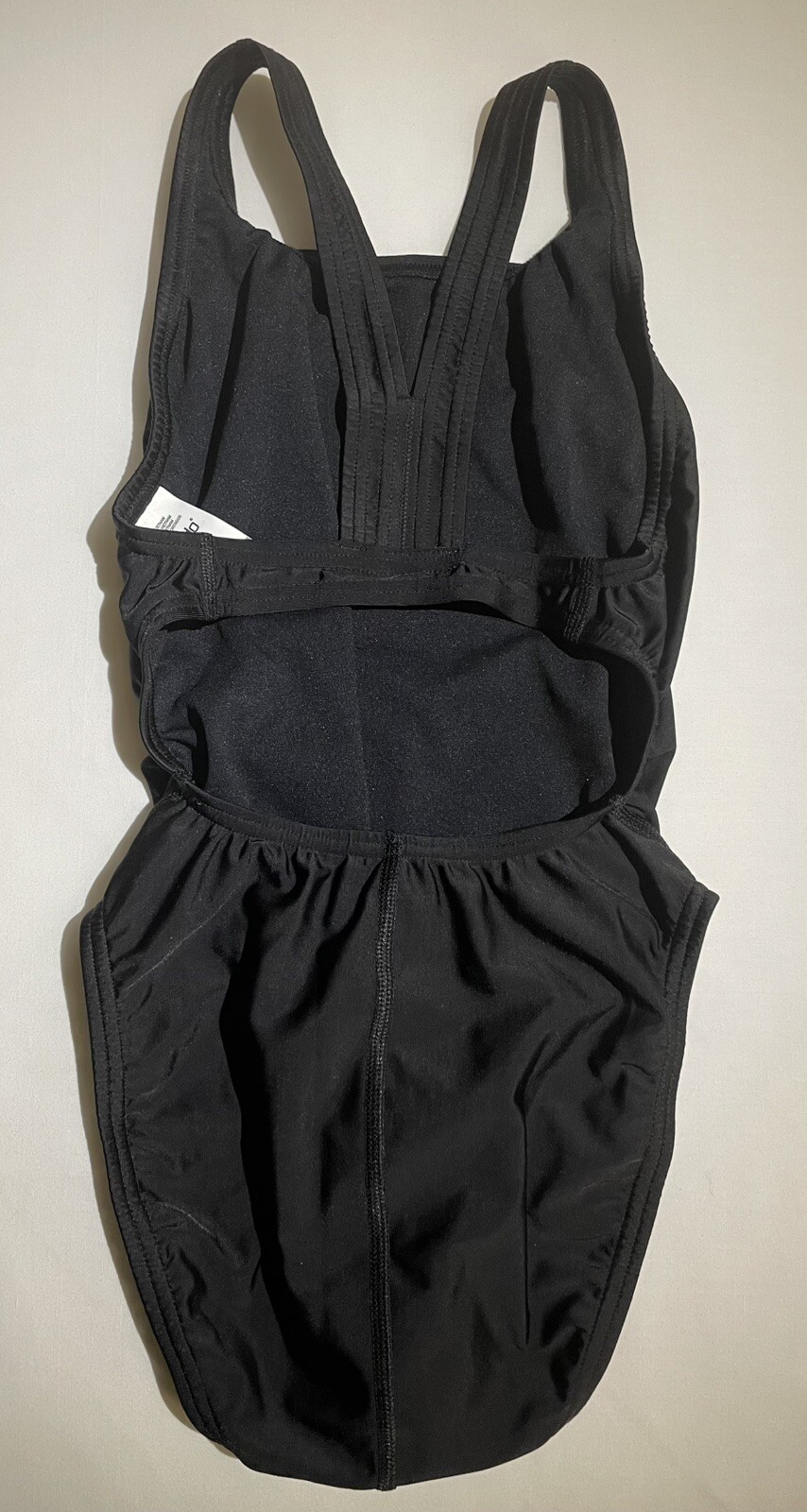 Speedo Super Pro Back Basic Bathing Swim Suit Women’s Size 4 / 30 Solid BLACK