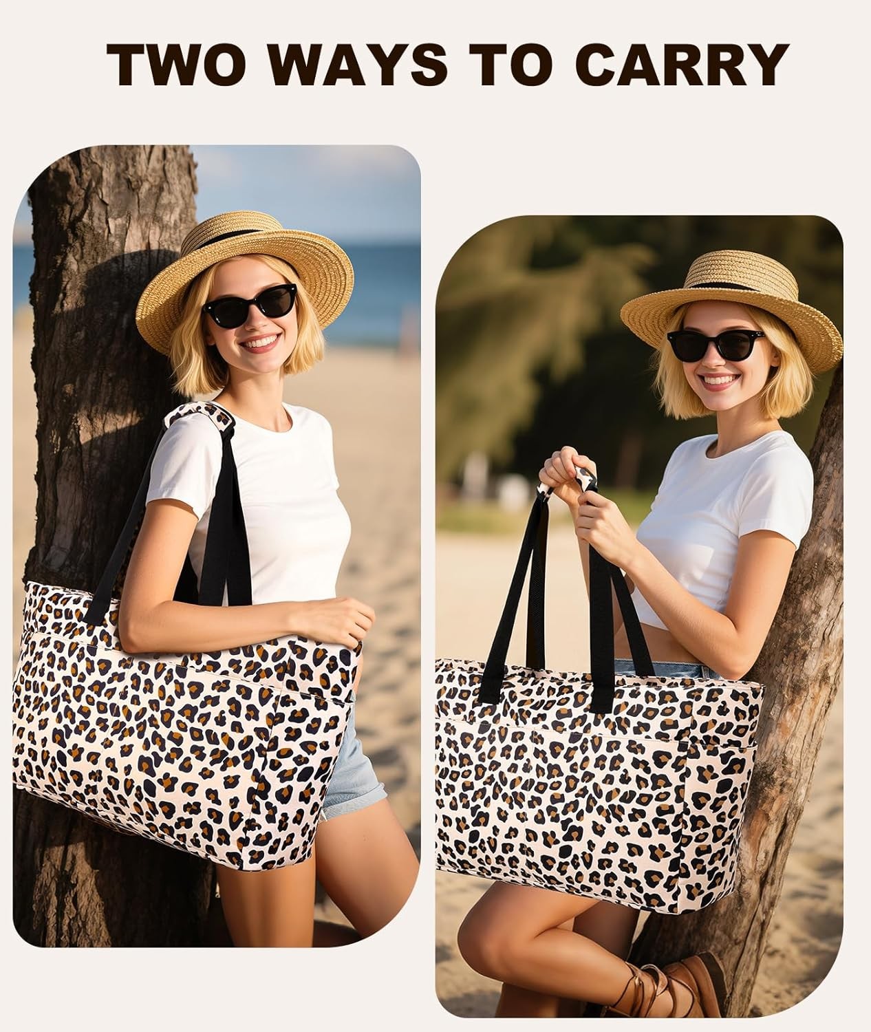 ISEYOU Extra Large Beach Bag Waterproof Beach Totes Bags for Women, Lightweight