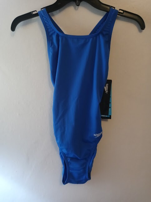 Speedo Women’s Endurance+ Solid Super Pro Back Swimsuit Size 28 Sapphire
