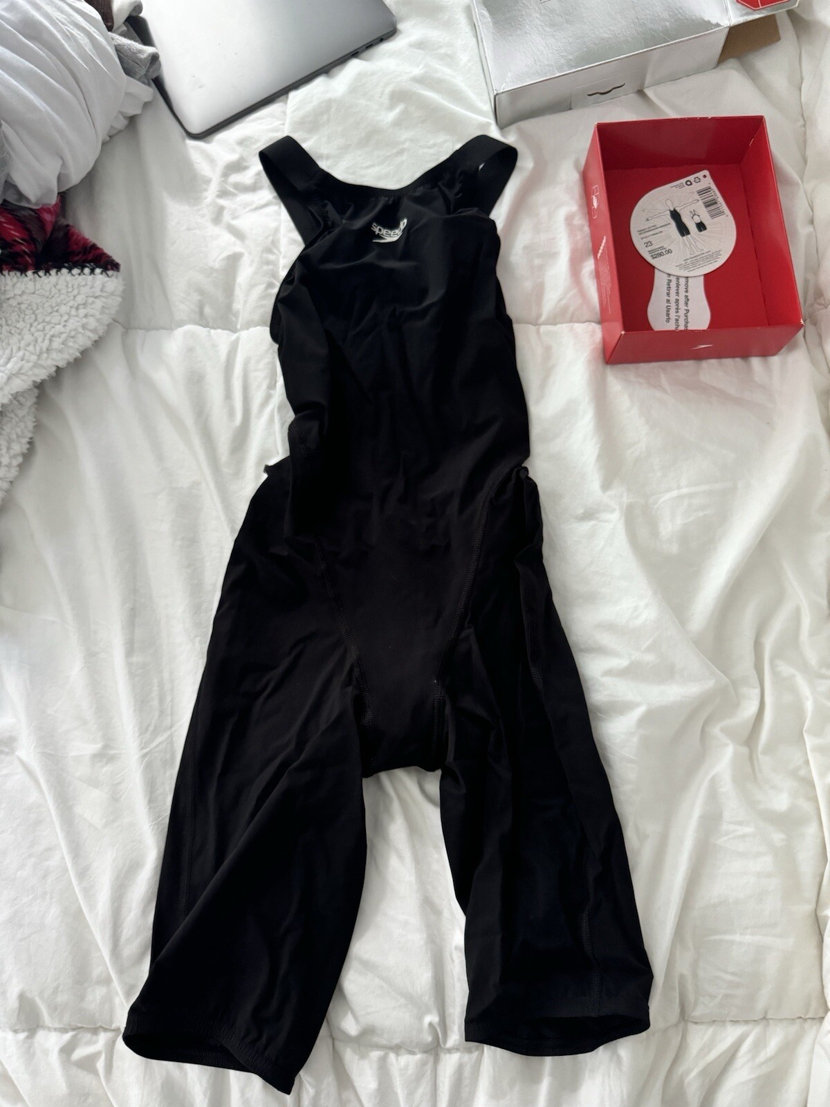 Speedo Fastskin LZR Racer Pro Record Breaker Kneeskin Size 23 Black Open Back