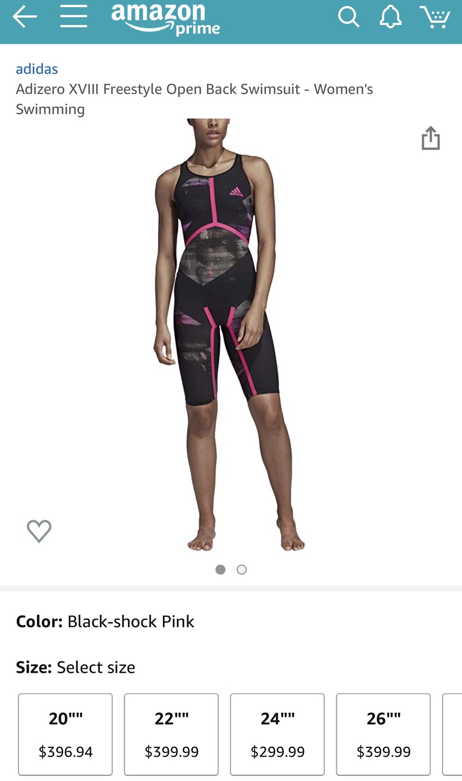 Adidas Freestyle XVIII Closed Back 24” Swim Suit Speed Skin Knee$469 FINA CD5234