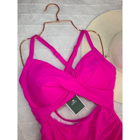 Eomenie Women’s One Piece Swimsuits Tummy Control Cutout High Waisted Pink M